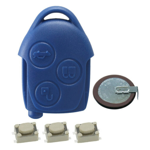 Blue Remote Key Fob Case Battery VL2330 Repair Kit Ford Transit MK7 1