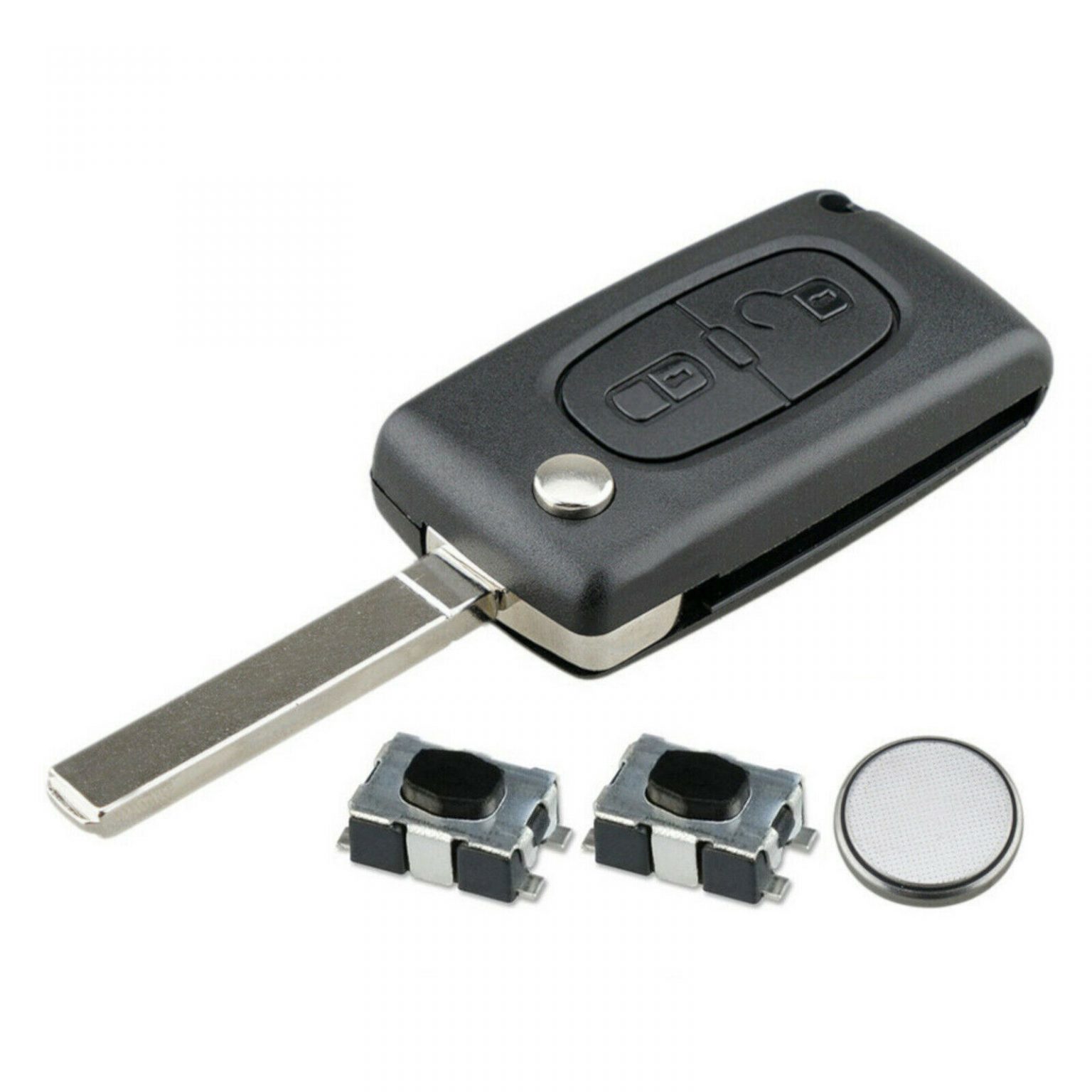 2 Button Remote Key Fob Case Repair Kit For Citroen Berlingo C2 C4 C3