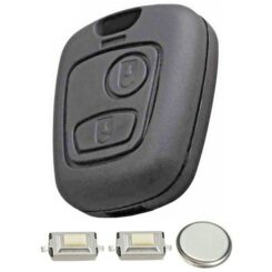 2 Button Remote Key Fob Case Refurbishment Repair Kit For Peugeot 106 206 306 4