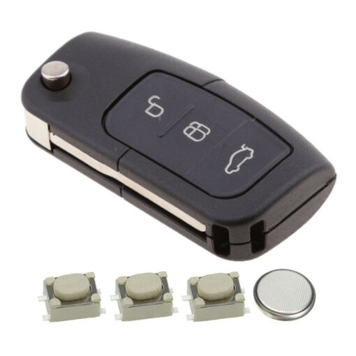 3 Button Remote Key Fob Case Repair Kit for Ford Focus Mondeo Ecosport 4