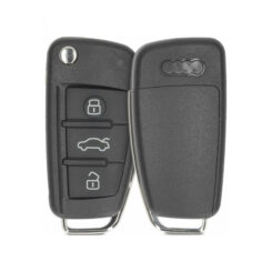 3 Button Remote Flip Car Key Fob Blank Case Shell For For Audi A3 A4 A6 Q7 TT