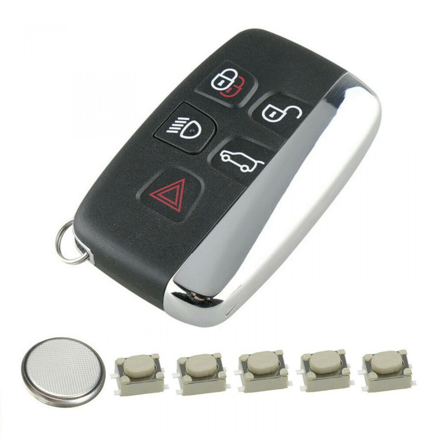 5 Button Remote Key Fob Case Repair Kit for Range Rover Evoque Sport Vogue Car Key Fobs (UK)