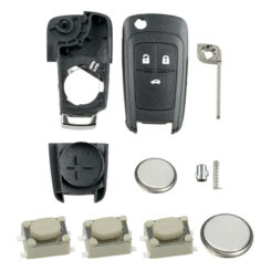 3 Button Remote Key Fob Case Repair Kit for Vauxhall Opel Astra J Insignia A Cascade 2