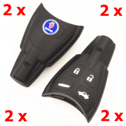 2 x Saab 4 Button Case No Blade with Logo