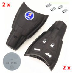 2 x Saab 4 Button Repair Kit with Logo